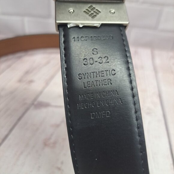 Columbia Men's Beveled Tan / Black Reversible Casual Jeans Belt Size 30-32 - Picture 2 of 6